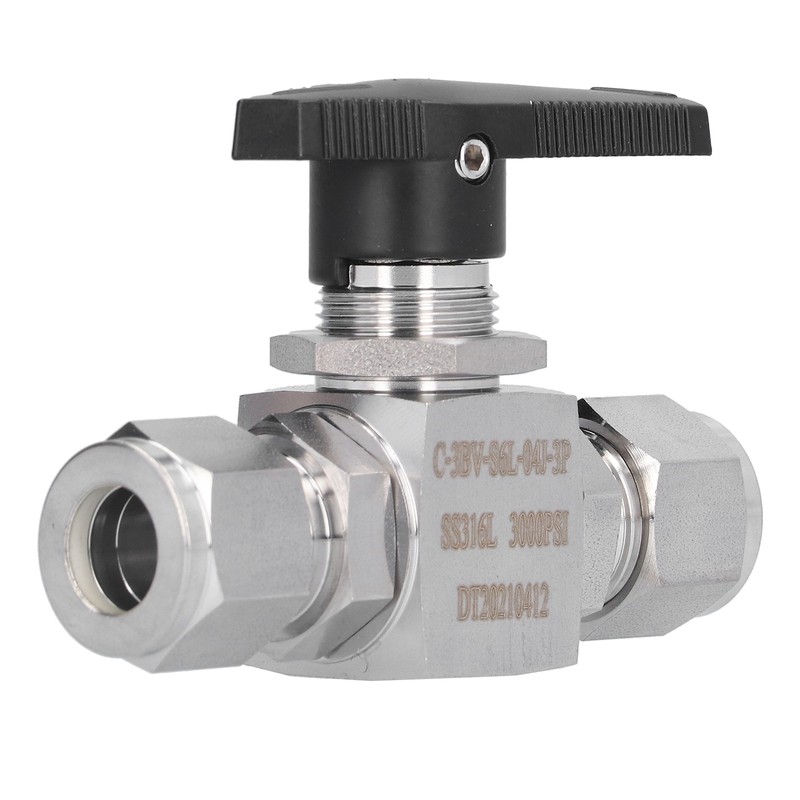 Ball Valve Straight Through 1/2in Thread Fluid Control Device Stainless
