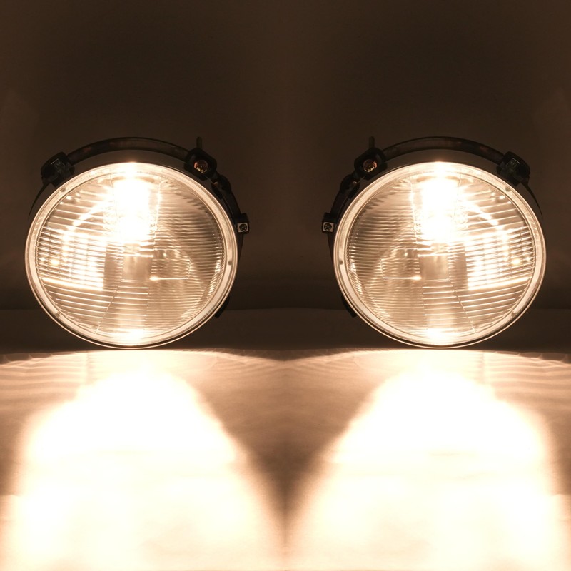 HECASA Pair Headlight w/Bulbs Compatible with Mack CV713 Truck Front