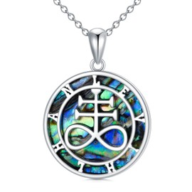 Leviathan Necklace Sterling Silver Sigil of Leviathan Pendant Satanic Leviathan Cross Jewelry (Leviathan Sigil)