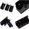 Bed Rail Bracket - Black Heavy Duty Non-Mortise Bed Rail