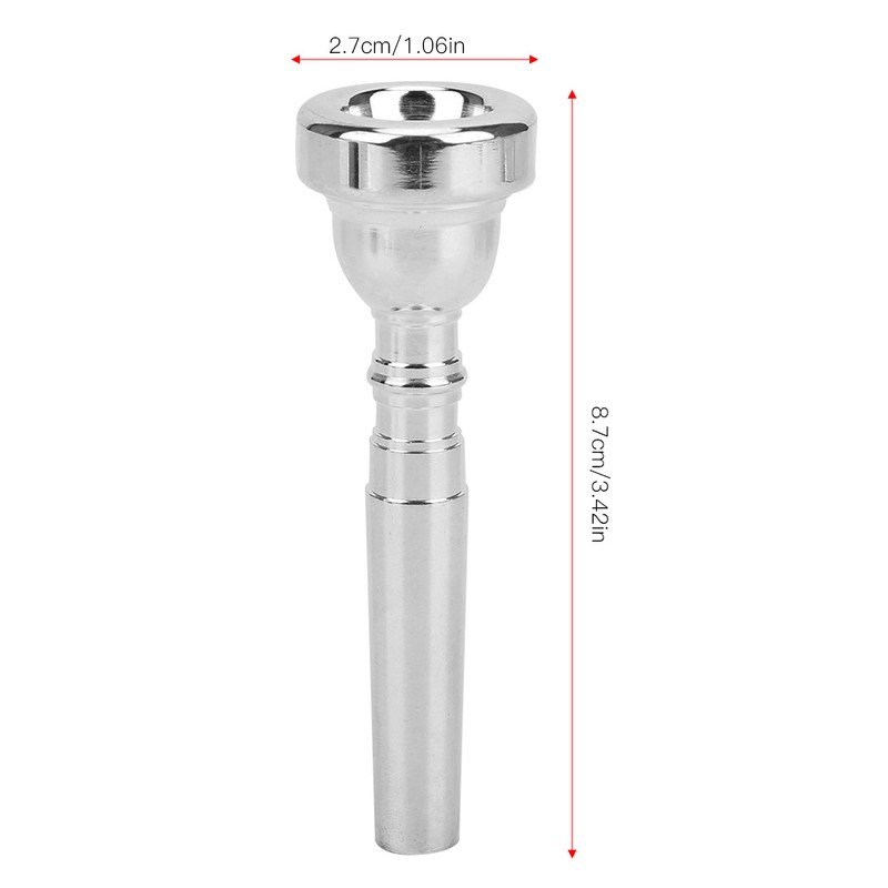 Trumpet Mouthpiece Silver Labor-Saving Beginner Musical Instrument Accessories 7C(Silver )