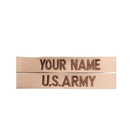 JSM Auto 2 Piece Desert Tan Name & Branch Tape Set, Sew-On, Custom Army Marine Tape, Customized