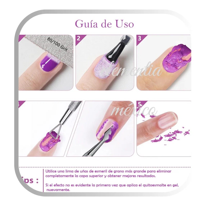 Remove Quita Gel Color Y Acrílico Para Uñas Xiaoya 1