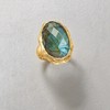 Ross-Simons Oval Labradorite Textured and Polished Ring in 18kt Gold