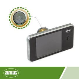 Amig - Digital Door Viewer with 3.2 Inch LCD Display DWR 3.2 HD Video Camera Spy Easy Installation and Use Spy: 14-30 mm Silver Colour