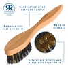 Redecker 396517 Suede Brush with Handle, Brass Wire with Bristle