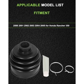 SCITOO CV Axle Boot Kit Front Outer cv joint fit 2000-2005 for Honda Rancher 350