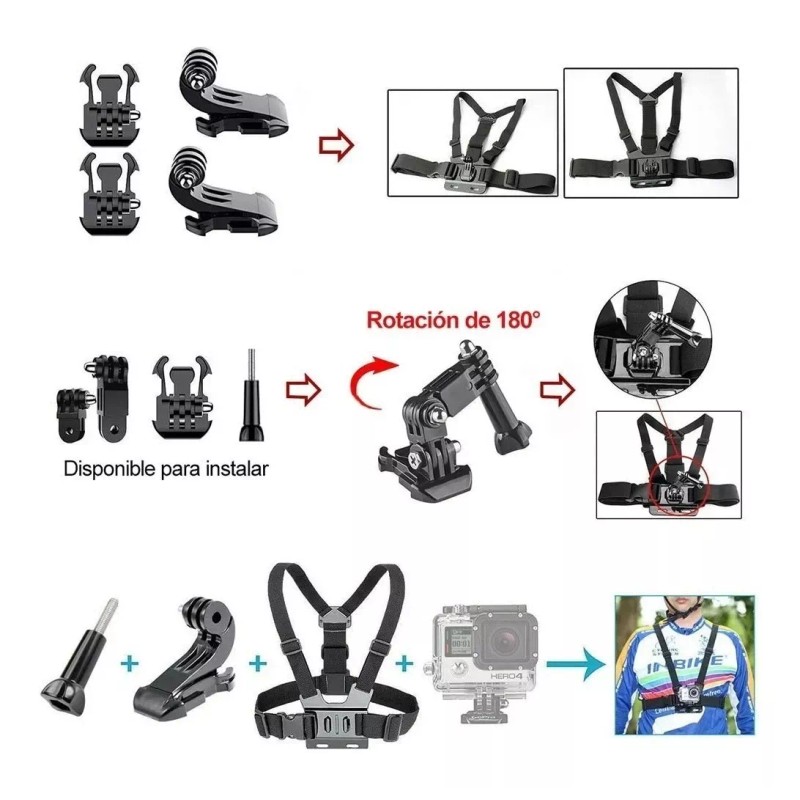 GoPro Juego De Accesorios Para Cámara Gopro10/gopro8 Extreme Sport