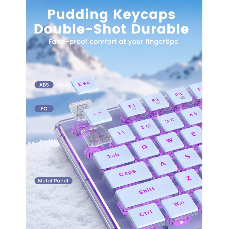 Wireless Keyboard and Mouse Combo - 9 Backlit Effects, Wrist