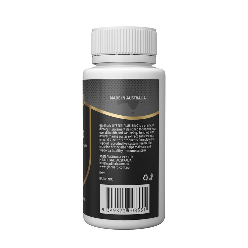 GladHerb Oyster Plus Zinc 60 Capsules