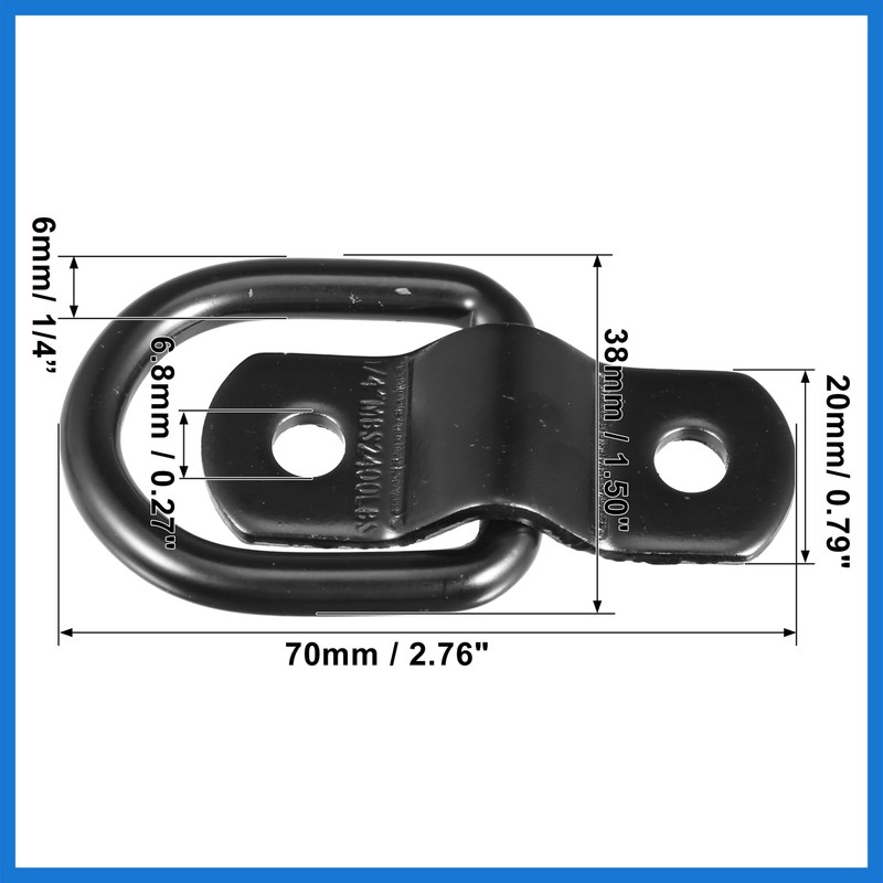 VekAuto 4pcs D Ring Tie Down Anchor 1/4" Diameter for