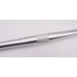 CarbonEnmy Aluminium Bicycle Handlebar Flat Bar Handlebar for Mountain Bike Single Speed Folding Bike 540-560 mm 5° Black Silver (Silver, 560)