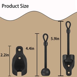 Universal Replacement Mounting Brackets of Exterior Sun Shades Outdoor/Indoor Roller up Blinds (Black, Bungee Kit)