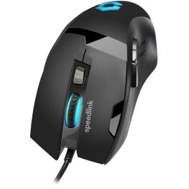 Speedlink VADES Gaming Mouse Illuminated USB Gaming Mouse 2, 400 dpi 5 Buttons Dpi Switch Rapid Fire Button Black