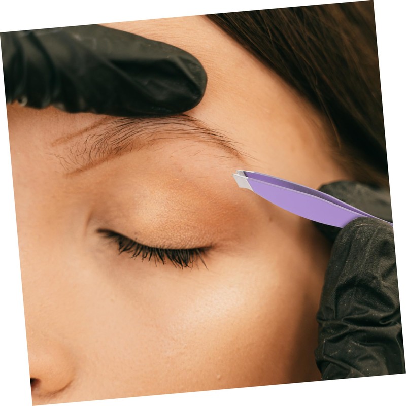 FOMIYES 4pcs Creative Eyebrow Clips Set Ergonomic Tweezers for Eyebrow