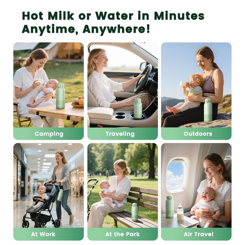 Portable Bottle Warmer for Travel,Milk Warmer for Baby Breastmilk with