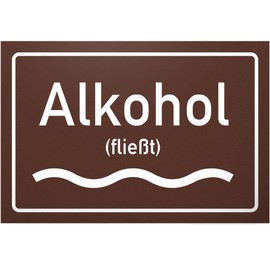 DankeDir! River Alcohol Flows Sign with Saying - Funny Gift for Him Gift Idea Birthday Gift Men Boys Party Decoration Accessories Joke Item JGA - Accessory Photo Box