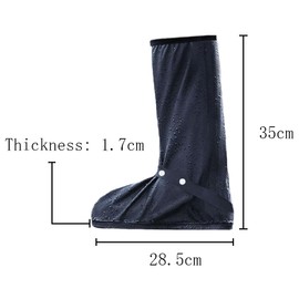 TRKETK Waterproof Overshoes, Black Boot Covers, Reusable Rain Overshoes with Non-Slip Rain Snow Waterproof Boot Cover Men Women Foot Gaiters for Hiking Outdoor