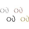 PIERCINGLINE Titanium Clicker Hexagonal Piercing Ring Nose Septum Ear Helix