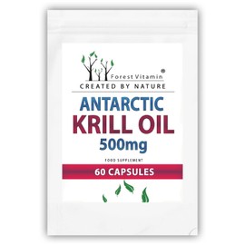 Forest Vitamin - Antarctic Krill Oil 500mg - 60 Kapseln - Krillöl - Antarktischer Krill-Lipidextrakt - Euphausia Superba (Krustentier) - Gesundheit & Schönheit
