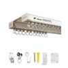 Ezcasch Ceiling Curtain Track Set - Dual Track Ceiling Mount