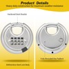 HOX Combination Lock, 4 Digit Disc Padlock with 3/8 Inch