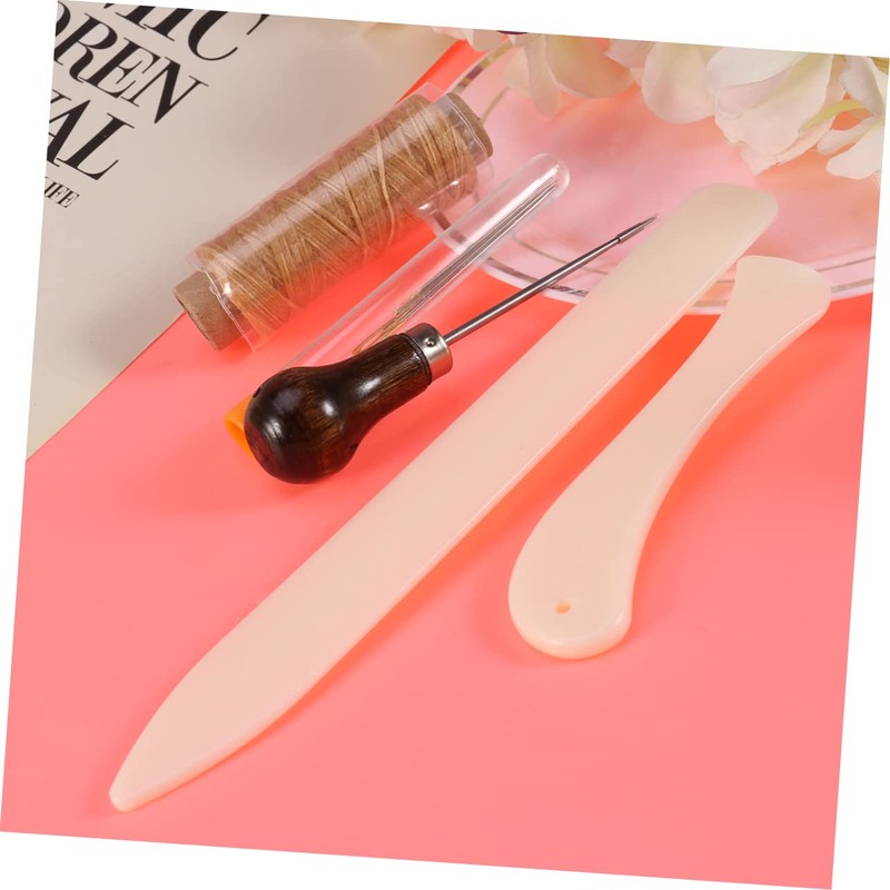TEHAUX 10pcs Bookbinding Tools Set Handmade Sewing Supplies with Bone