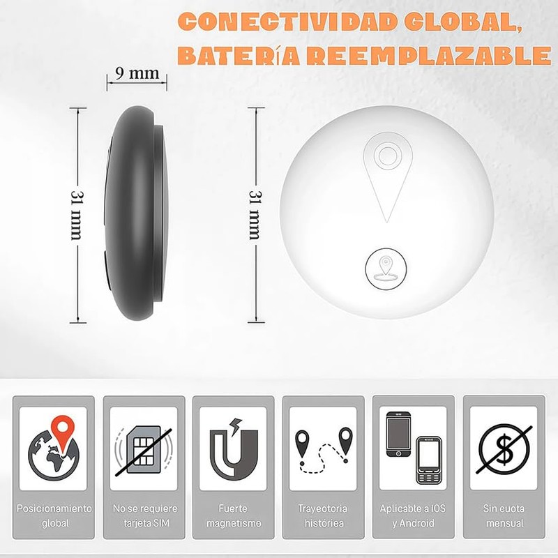 rastreador GPS para Auto,GPS Tracker sin suscripción con Historial de