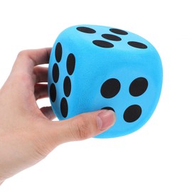 UPKOCH Giant EVA Foam Dices, 2PCS Foam Dice Cube Jumbo Dice with Number Dots Big Dice Jumbo Giant Foam Dice Large Dice for Game Math Classroom Party Favors 8cm Blue