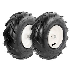 13x5.00-6" Tiller Tire and Wheel (3/4" Axle Size), 3-1/8" Centered Hub, Compatible with Craftsman & Troy-Bilt Tiller Tractor, Tillers, and Snowblower Tire Replacement Tires