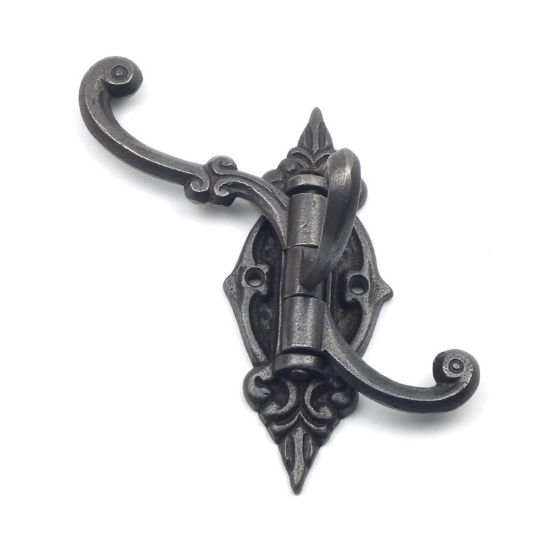 Antique Iron Triple Swivel Hat and Coat Hook