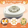 Vlecexs Egg Slicer, Stainless Steel Egg Slicer, 3 in 1