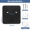 2 Pack Adhesive Shower Rod Holders, Black Transparent Rod Retainer