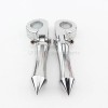 Chrome Highway Spiked Foot Pegs Clamps for Harley Touring 1