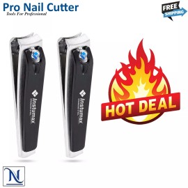 INSTUMAX® Stainless Steel Toe Nail Clippers For Thick Nail Cutter Toenail Removal Podiatry