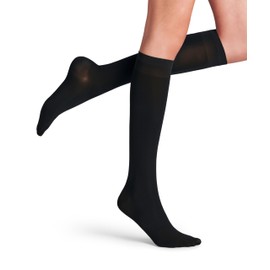FALKE Vitalize 40 Knee Socks Semi-Opaque Energising Effect Medium, Shaping Effect, Promotes Blood Circulation, Improved Oxygen Supply, Fit, Artificial Fibres, Black (Black 3009)
