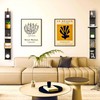 Defined Deco 5 Tier Wall Shelves, Black-Vertical Column Lack Wall