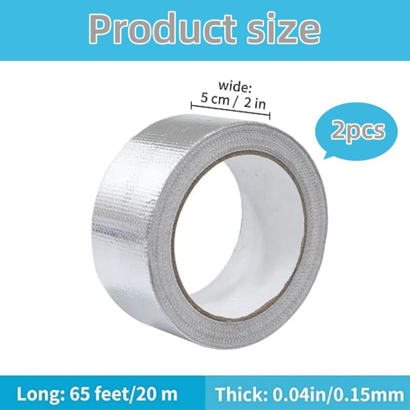 Professional Grade Aluminum Foil Tape Thick for HVAC, Sealing &