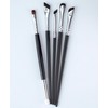 Professional Makeup Brush Set, 5-Piece Eye Makeup Brushes, Dual-Ended Design, Black