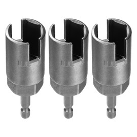 HARFINGTON 3pcs H19 Wing Nut Driver 19mm Metric 6-Point Socket 1/4" Hex Shank Power Deep Slot Wing Nut Drill Bit CR-V Steel Wrench Impact Driver Tool for Panel Nut Bolts Screw Eyes