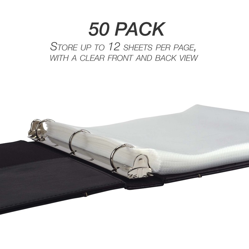 Samsill 50 Pack Sheet Protectors, 8.5x11 Inch Page Protectors for