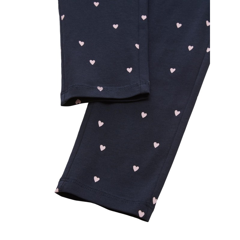 TOM TAILOR Girls' Leggings, 35132 - Dark Blue Pink Heart