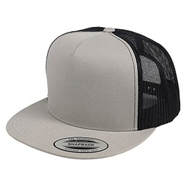 Flex Fit Mesh Cap, Men's, Women's, YUPOONG YP CLASSICS TRUCKER MESH CAP Hat, silver/black
