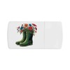 'Green Wellies with Flowers' Pill Box with Tablet Splitter (PI00031164)