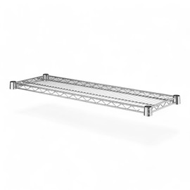 Mix.Home 14" W x 36" L Chrome Wire Shelf. Heavy-Duty Adjustable Storage Rack, Commercial-Grade Shelving Unit for Kitchen, Garage, or Warehouse, Open Wire Design for Airflow, Durable and Versatile