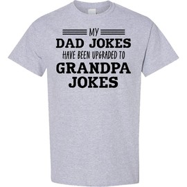 inktastic My Dad Jokes Have Been Upgraded to Grandpa Jokes Men's T-Shirt Large 0060 Heather Grey 4257b