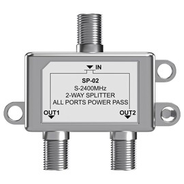 FQuanmap 2-Way Coaxial Cable Splitter,Works with HD TV, Satellite, High Speed Internet, Amplifier, Antenna, Gold Plated Connectors