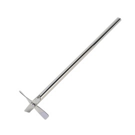 ONiLAB 18204530 316L Stainless Steel 4 Bladed Propeller Stirrer ，50 mm Stirrer Diameter, 8 mm Shaft Diameter, 250 mm Shaft Length