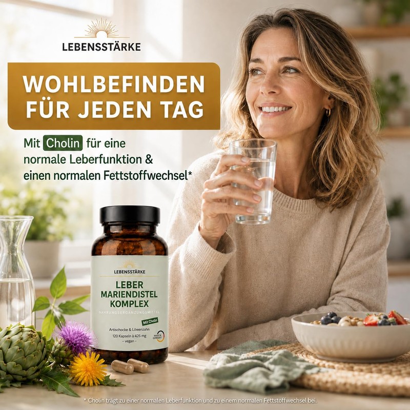 Liver Milk Thistle Complex High Dose 4-Way Complex Artichoke, Dandelion,