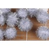 YYCRAFT 50pcs Glitter Tinsel Pom Poms Sparkle Balls for DIY